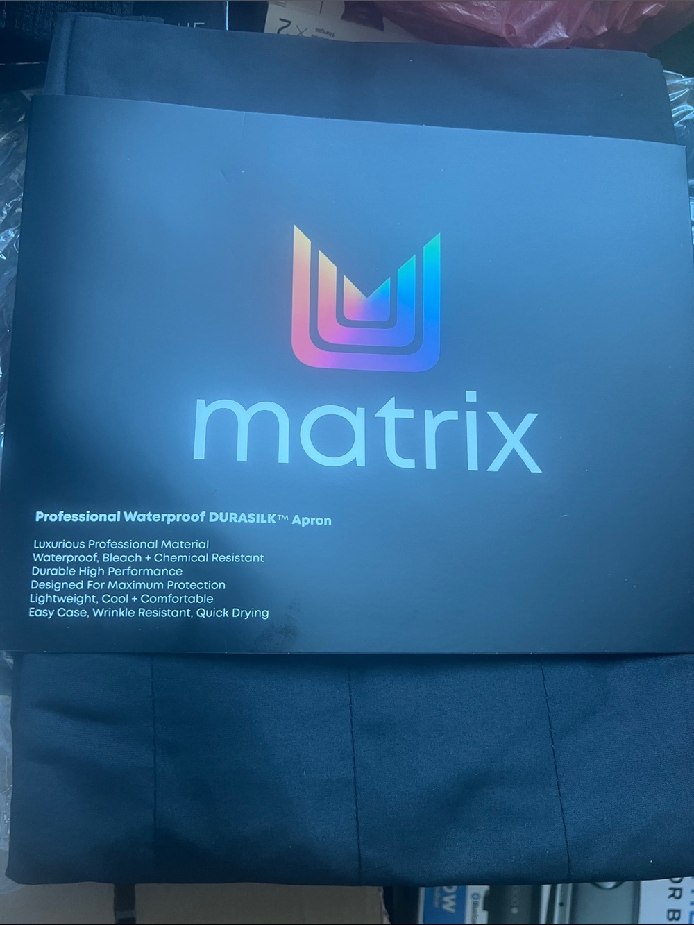Matix Black Professional Waterproof Apron with Holographic Logo